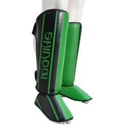 Shinobi Striker Shinguards - MMA Factory -Boxing Equipment Store Green Black 2