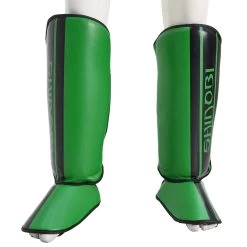 Shinobi Striker Shinguards - MMA Factory -Boxing Equipment Store Green Black