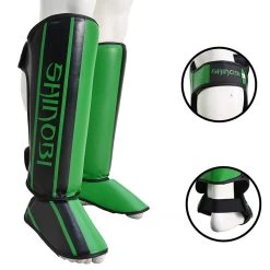 Shinobi Striker Shinguards - MMA Factory -Boxing Equipment Store Green Black 4