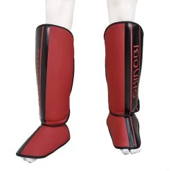 Shinobi Striker Shinguards - MMA Factory -Boxing Equipment Store Maroon Black