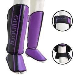 Shinobi Striker Shinguards - MMA Factory -Boxing Equipment Store Purple Black 4
