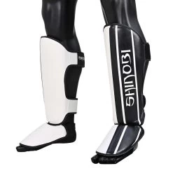 Shinobi Striker Shinguards - MMA Factory -Boxing Equipment Store White Black 1