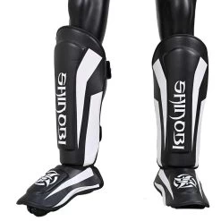 Shinobi Breaker Shinguards - MMA Factory 24 Shinobi Breaker Shinguards - MMA Factory -Boxing Equipment Store White Black