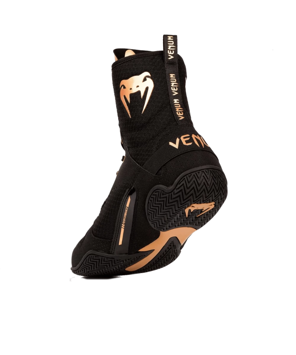 Venum Elite Boxing Shoes - Black/Bronze (New Style) - MMA Factory 7 Venum Elite Boxing Shoes - Black/Bronze (New Style) - MMA Factory - Image 5