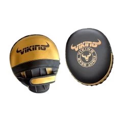 Viking Mavric Pro Leather Focus Mitts - MMA Factory -Boxing Equipment Store air focus mitt gold