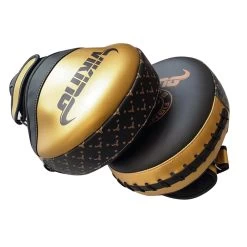 Viking Mavric Pro Leather Focus Mitts - MMA Factory -Boxing Equipment Store air focus mitt gold 2
