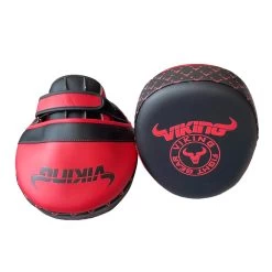 Viking Mavric Pro Leather Focus Mitts - MMA Factory -Boxing Equipment Store air focus mitt red