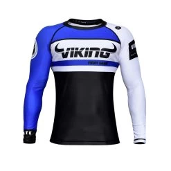 Viking Battle Rashguard - Long Sleeve - MMA Factory -Boxing Equipment Store battle rash blue fs f