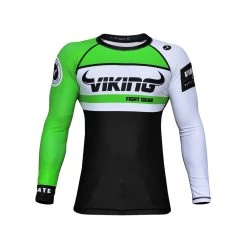 Viking Battle Rashguard - Long Sleeve - MMA Factory -Boxing Equipment Store battle rash green fs f