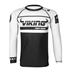 Viking Battle Rashguard - Long Sleeve - MMA Factory -Boxing Equipment Store battle rashguard white f s front 1 1