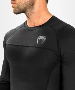 Venum G-Fit Rashguards LS - MMA Factory -Boxing Equipment Store f3794cc547f5105d11edb672460539a2d133acee Venum G Fit Air Rashguards Longsleeve Black 5
