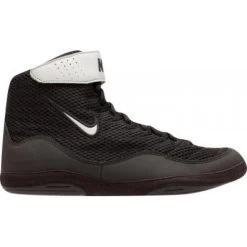 Nike Inflict 3 Wrestling Shoes - Black/Metallic Silver - MMA Factory