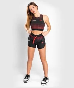 UFC Venum Performance Institute Sports Bra - MMA Factory -Boxing Equipment Store ufc venum performance institute sport bras black red 6