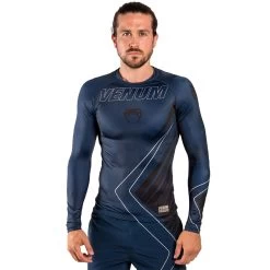 Venum Contender 5.0 Long Sleeves Rashguard - LS - MMA Factory -Boxing Equipment Store venum rashguard ls contender 5 0 navy 17c1