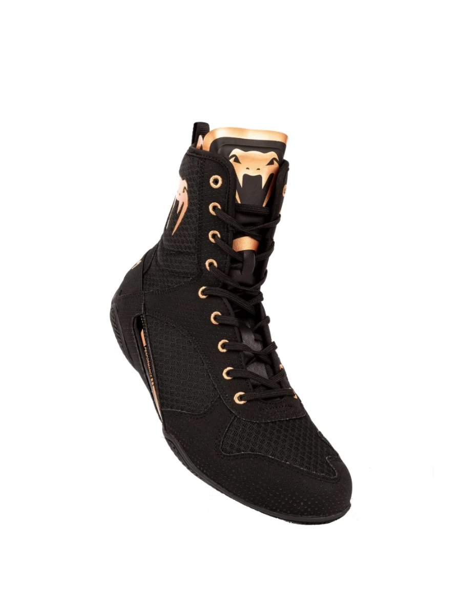 Venum Elite Boxing Shoes - Black/Bronze (New Style) - MMA Factory 4 Venum Elite Boxing Shoes - Black/Bronze (New Style) - MMA Factory - Image 2